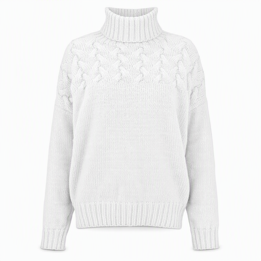 📢📢50%Rabatt!!!🎉✨Legerer Strickpullover mit Rollkragen in Unifarbe