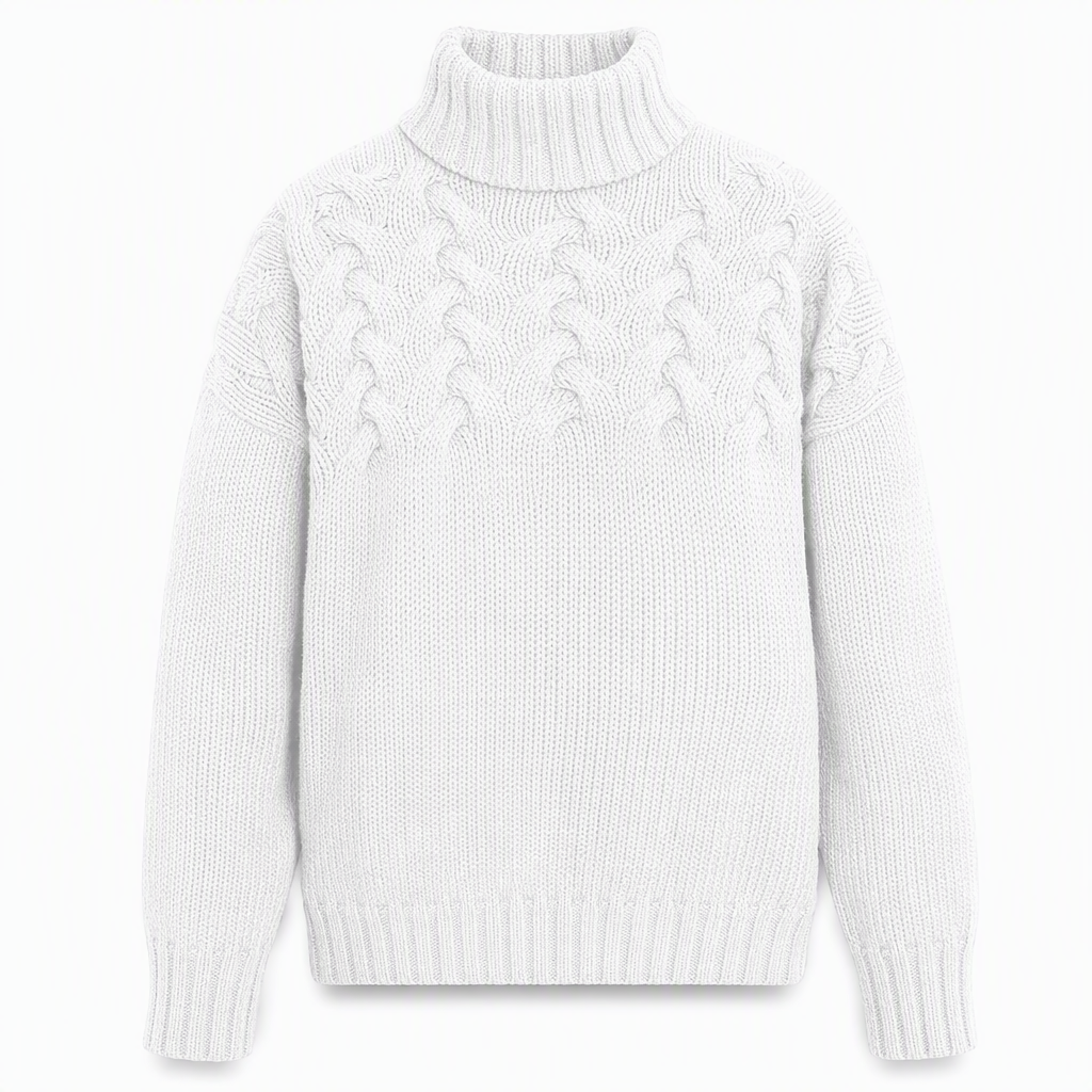 📢📢50%Rabatt!!!🎉✨Legerer Strickpullover mit Rollkragen in Unifarbe
