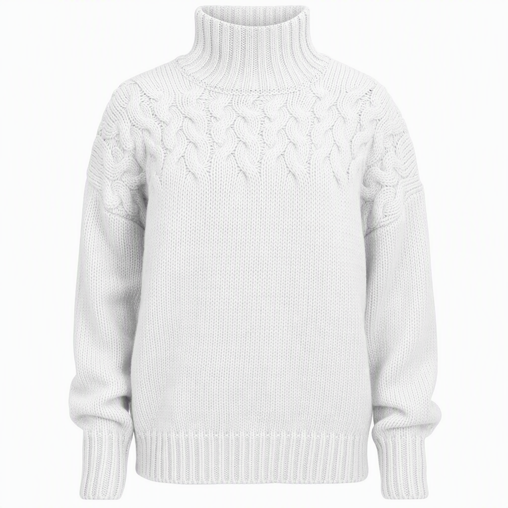 📢📢50%Rabatt!!!🎉✨Legerer Strickpullover mit Rollkragen in Unifarbe