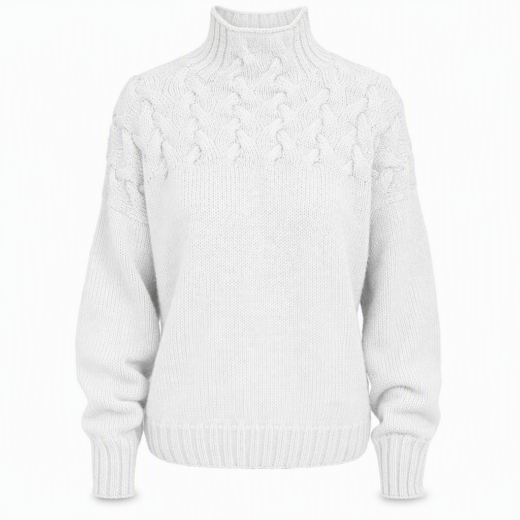 📢📢50%Rabatt!!!🎉✨Legerer Strickpullover mit Rollkragen in Unifarbe
