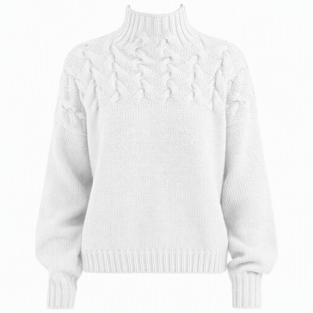 📢📢50%Rabatt!!!🎉✨Legerer Strickpullover mit Rollkragen in Unifarbe