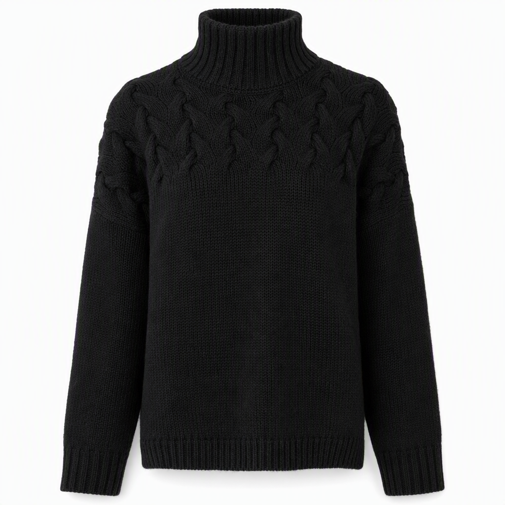 📢📢50%Rabatt!!!🎉✨Legerer Strickpullover mit Rollkragen in Unifarbe