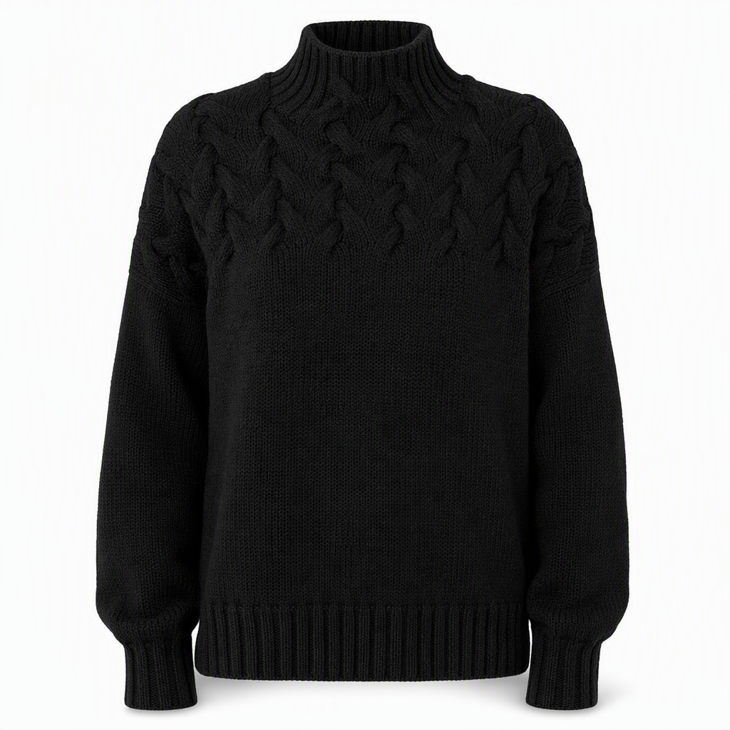 📢📢50%Rabatt!!!🎉✨Legerer Strickpullover mit Rollkragen in Unifarbe