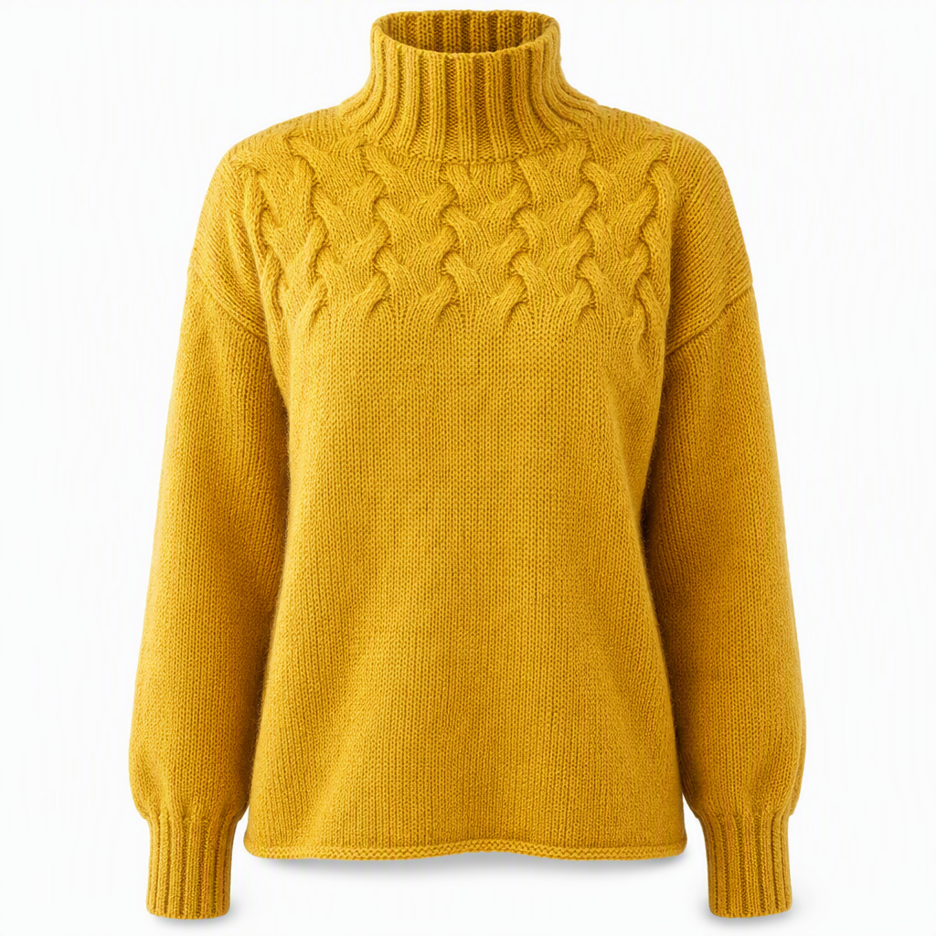📢📢50%Rabatt!!!🎉✨Legerer Strickpullover mit Rollkragen in Unifarbe