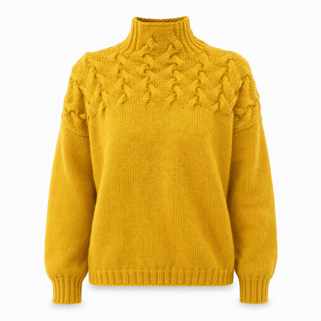 📢📢50%Rabatt!!!🎉✨Legerer Strickpullover mit Rollkragen in Unifarbe