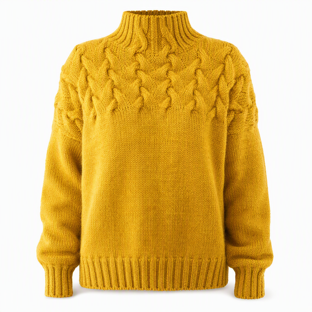 📢📢50%Rabatt!!!🎉✨Legerer Strickpullover mit Rollkragen in Unifarbe