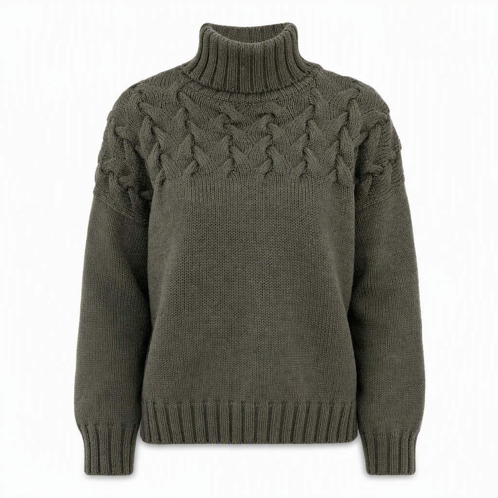 📢📢50%Rabatt!!!🎉✨Legerer Strickpullover mit Rollkragen in Unifarbe