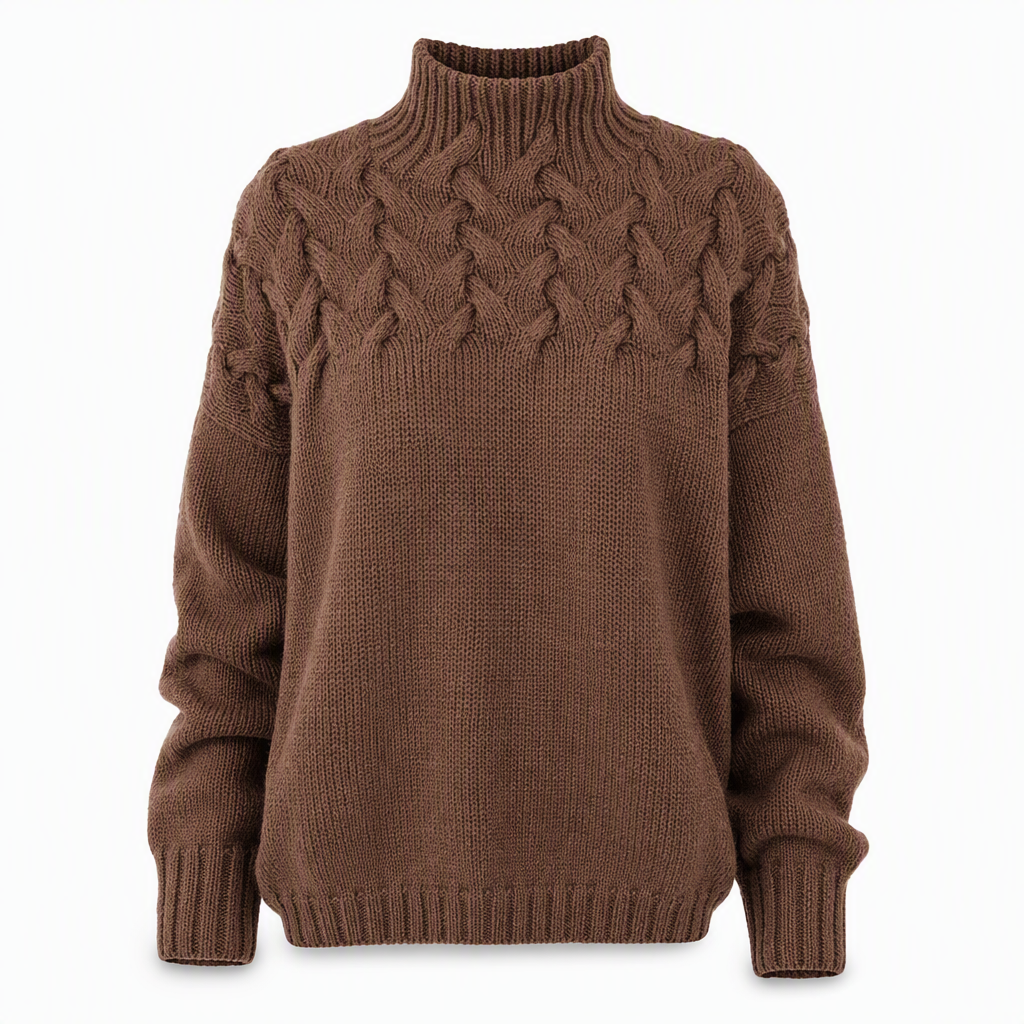 📢📢50%Rabatt!!!🎉✨Legerer Strickpullover mit Rollkragen in Unifarbe