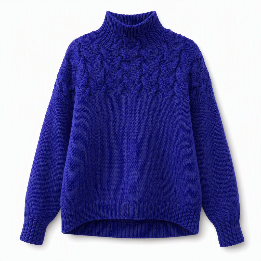 📢📢50%Rabatt!!!🎉✨Legerer Strickpullover mit Rollkragen in Unifarbe