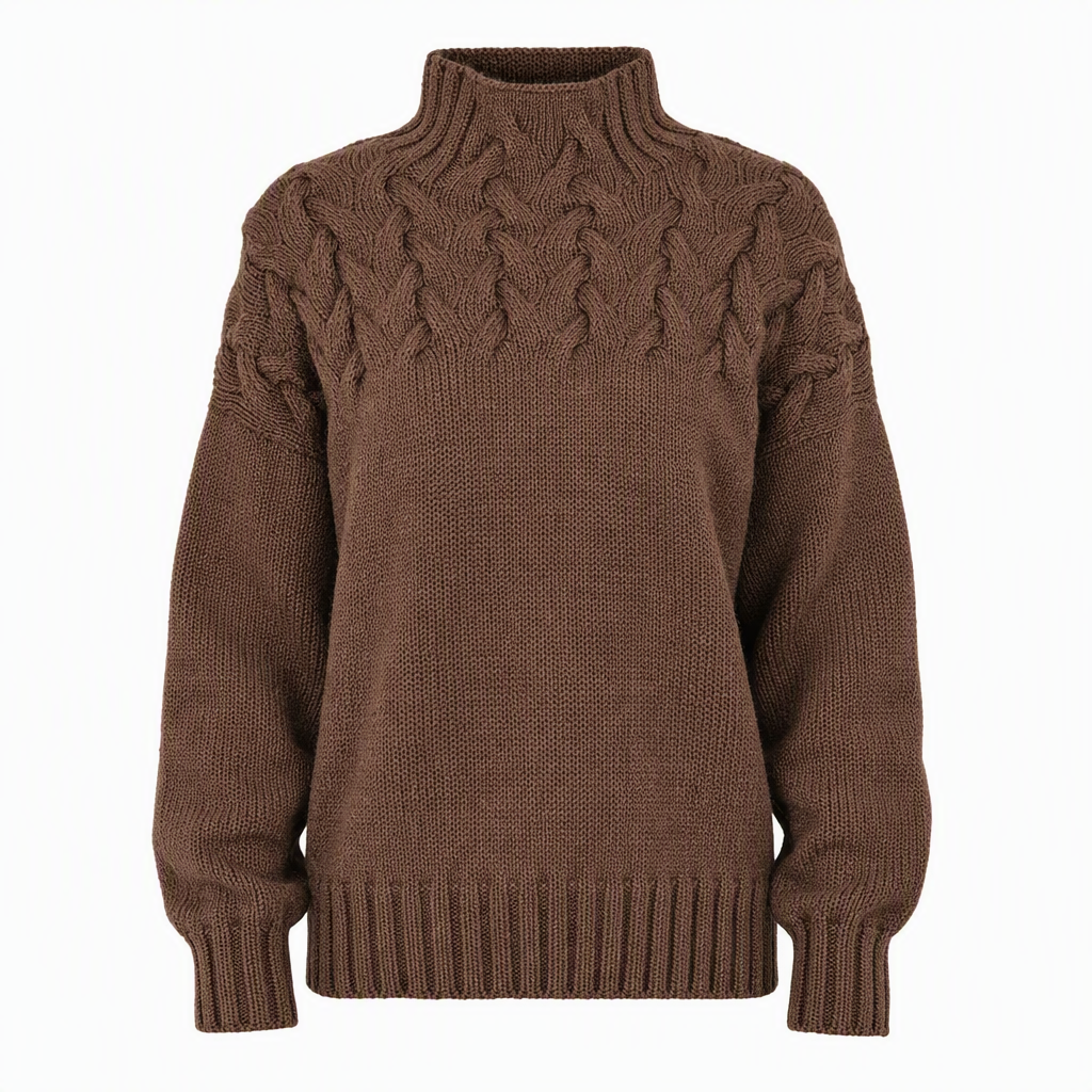 📢📢50%Rabatt!!!🎉✨Legerer Strickpullover mit Rollkragen in Unifarbe