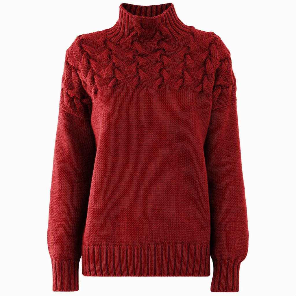 📢📢50%Rabatt!!!🎉✨Legerer Strickpullover mit Rollkragen in Unifarbe