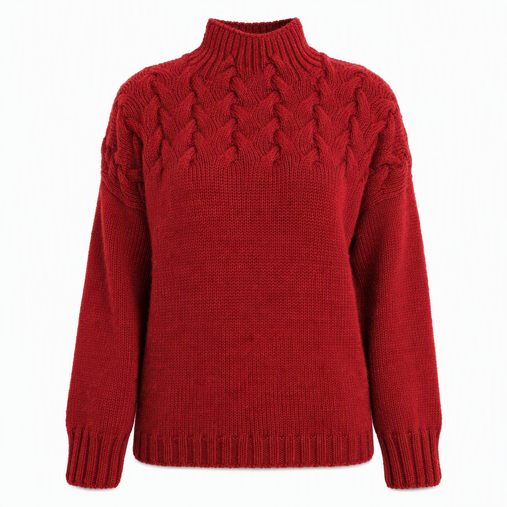 📢📢50%Rabatt!!!🎉✨Legerer Strickpullover mit Rollkragen in Unifarbe
