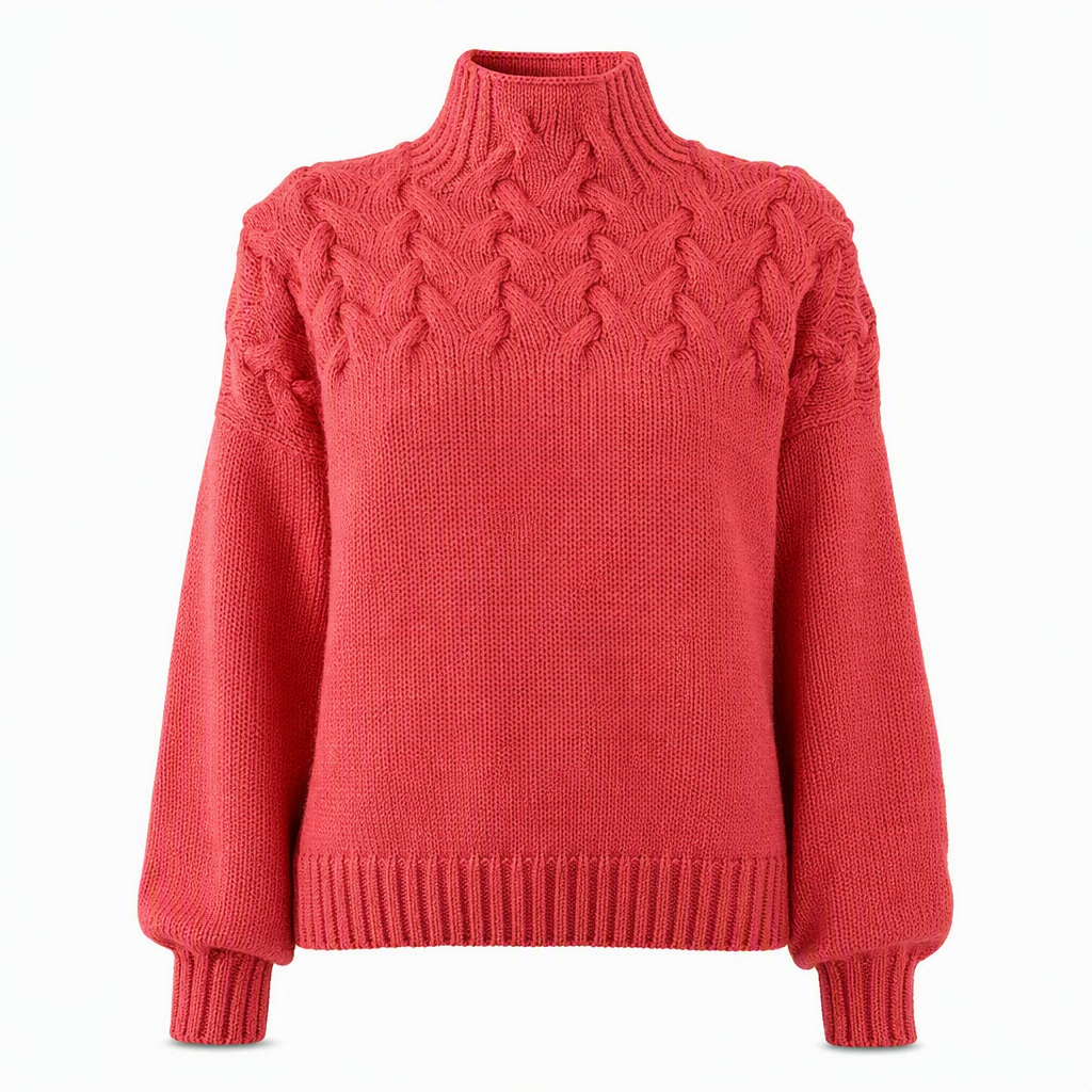 📢📢50%Rabatt!!!🎉✨Legerer Strickpullover mit Rollkragen in Unifarbe
