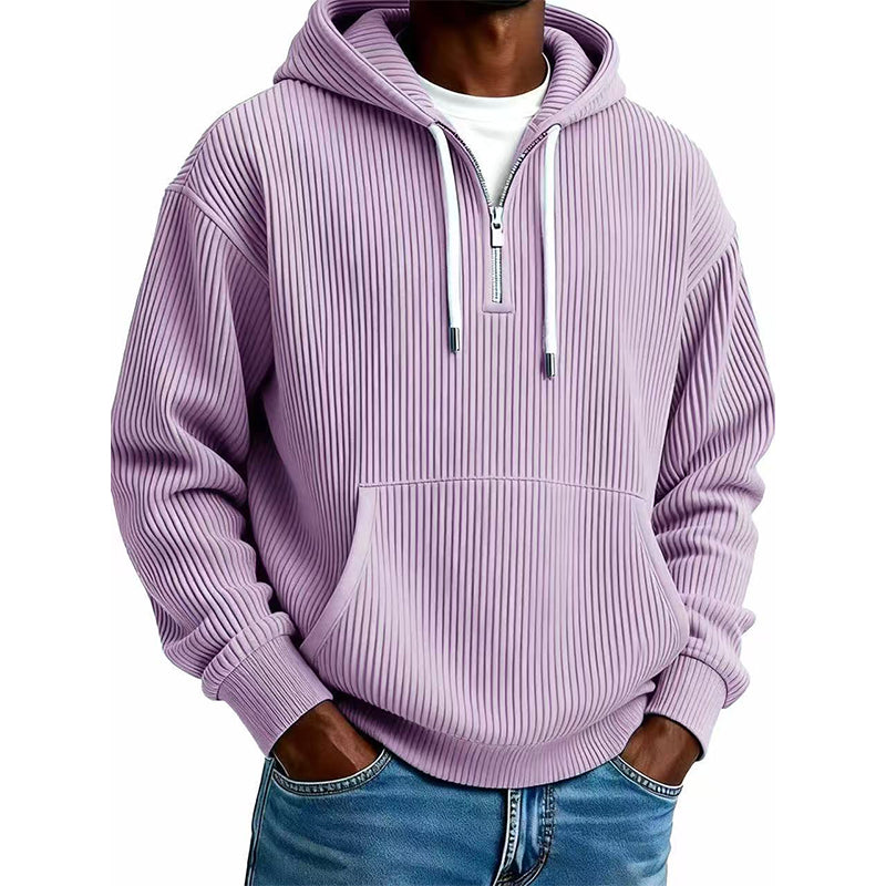 🔥Beliebtes Produkt ！✨Herren-Casual-Cord-Hoodie mit Halb-Reißverschluss