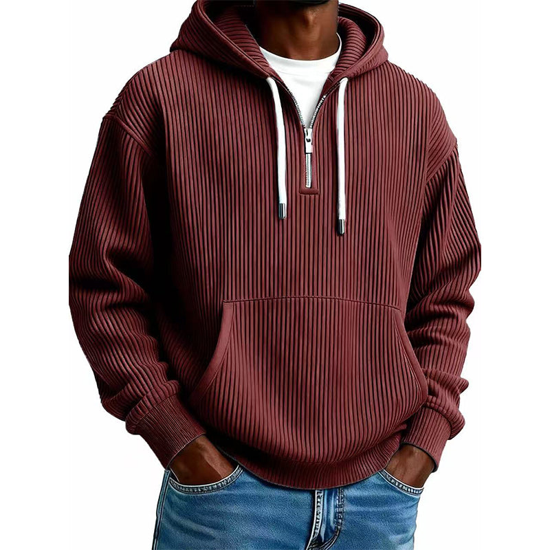 🔥Beliebtes Produkt ！✨Herren-Casual-Cord-Hoodie mit Halb-Reißverschluss