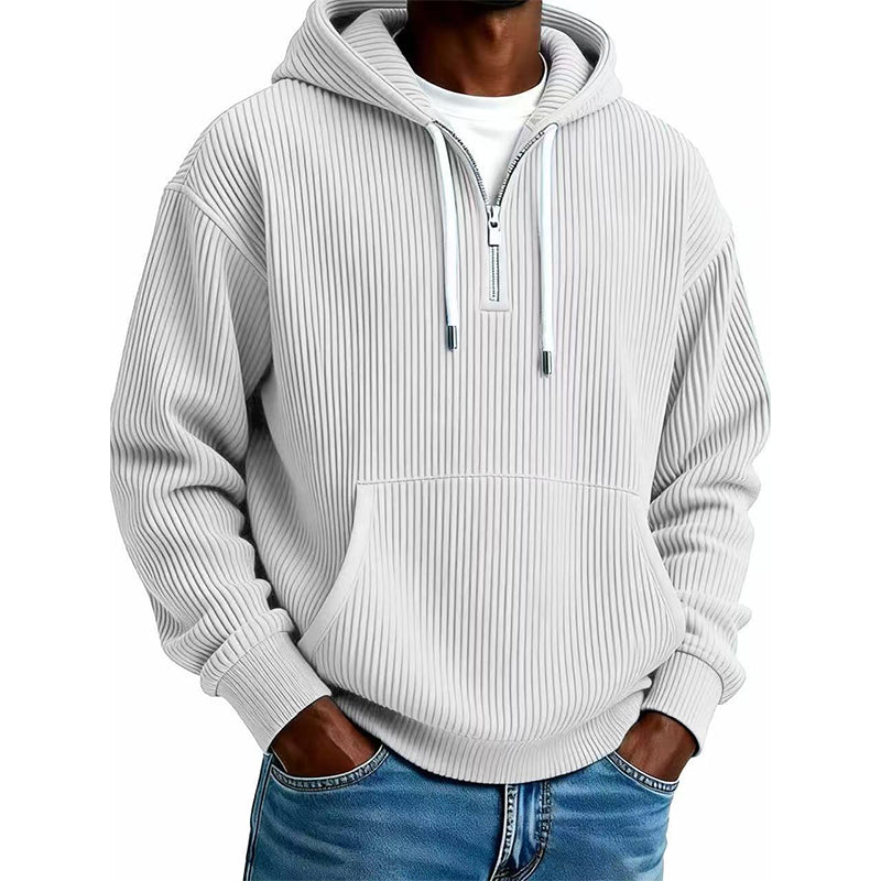 🔥Beliebtes Produkt ！✨Herren-Casual-Cord-Hoodie mit Halb-Reißverschluss