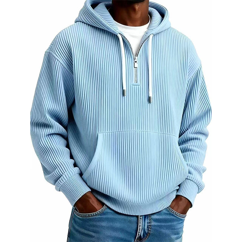 🔥Beliebtes Produkt ！✨Herren-Casual-Cord-Hoodie mit Halb-Reißverschluss