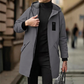 🔥Beliebtes Produkt ！✨Herren-Windbreaker-Trenchcoat mit Kapuze, mittlere Länge