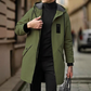 🔥Beliebtes Produkt ！✨Herren-Windbreaker-Trenchcoat mit Kapuze, mittlere Länge