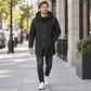 🔥Beliebtes Produkt ！✨Herren-Windbreaker-Trenchcoat mit Kapuze, mittlere Länge