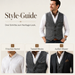 📢📢50%Rabatt!!!🎉✨Herren-Casual-Vintage-Weste mit V-Ausschnitt