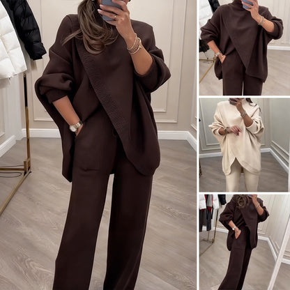 🔥Beliebtes Produkt ！✨Damen Oversize-Pullover & Hose Set