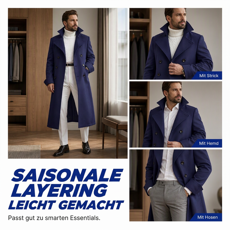📢🎉50%Rabatt!!!🛍️✨Eleganter, hochwertiger warmer Mantel für Herren
