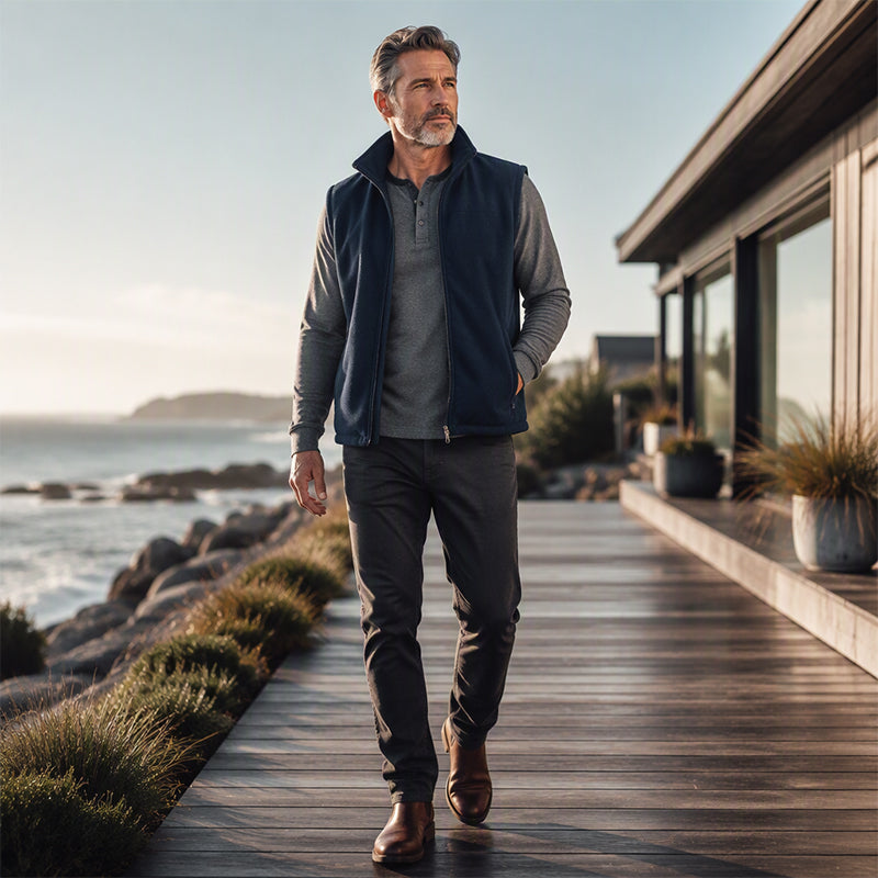 🔥Beliebtes Produkt ！✨Wendbare warme Outdoor-Weste für Herren