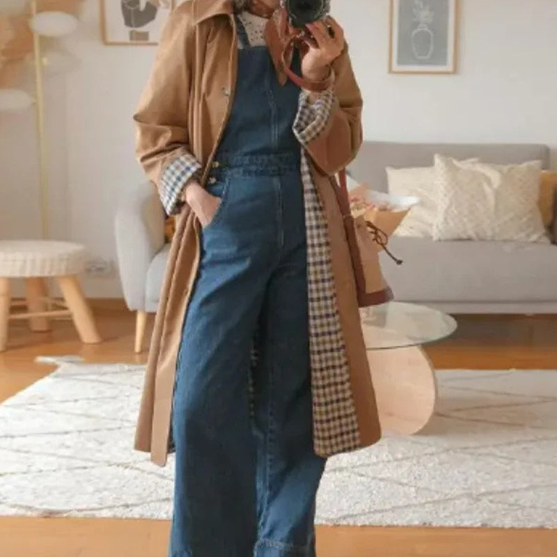 📢📢50%Rabatt!!!🎉✨Einreihiger Trenchcoat mit Hemdkragen für Damen
