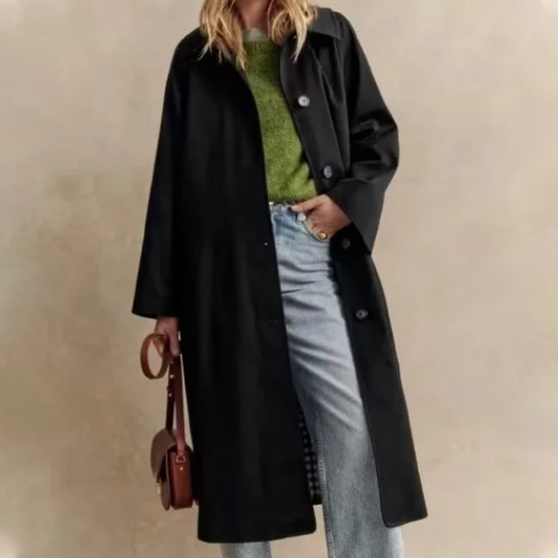 📢📢50%Rabatt!!!🎉✨Einreihiger Trenchcoat mit Hemdkragen für Damen