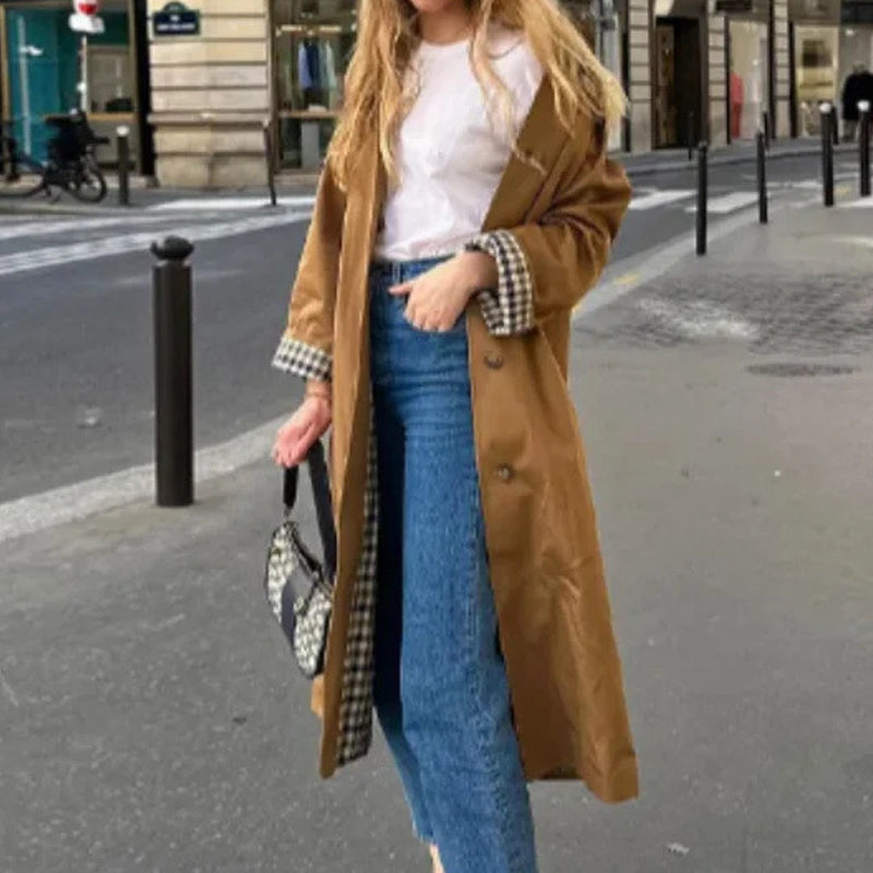📢📢50%Rabatt!!!🎉✨Einreihiger Trenchcoat mit Hemdkragen für Damen
