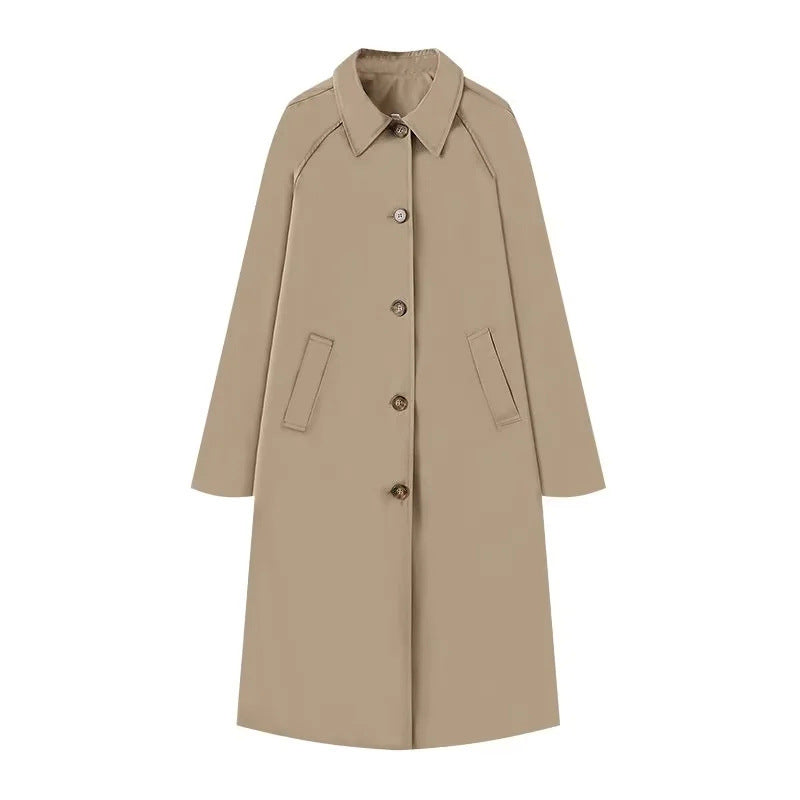 📢📢50%Rabatt!!!🎉✨Einreihiger Trenchcoat mit Hemdkragen für Damen