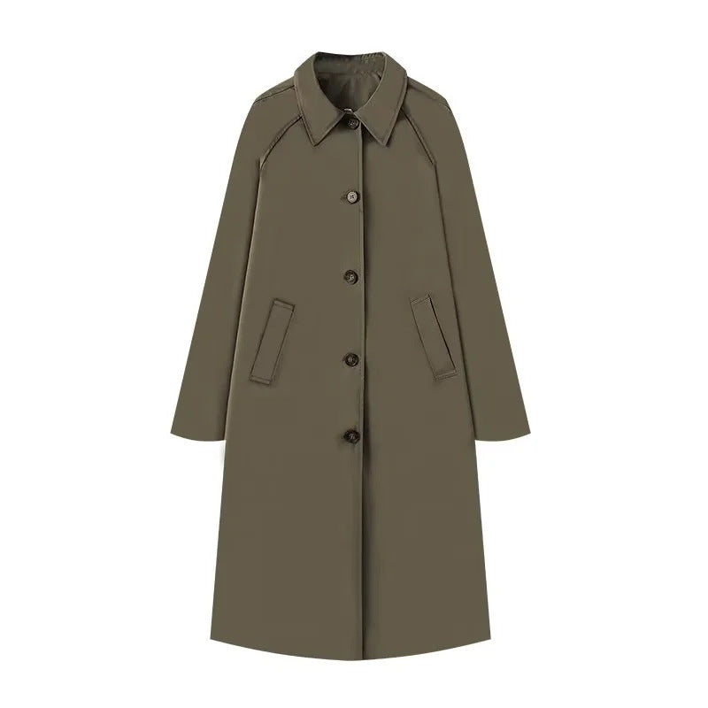 📢📢50%Rabatt!!!🎉✨Einreihiger Trenchcoat mit Hemdkragen für Damen