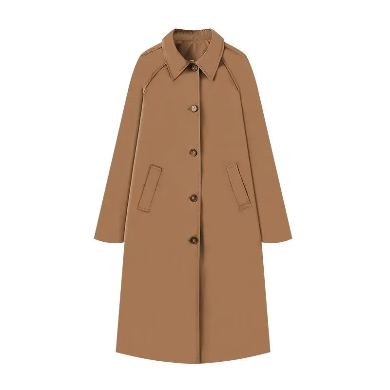 📢📢50%Rabatt!!!🎉✨Einreihiger Trenchcoat mit Hemdkragen für Damen