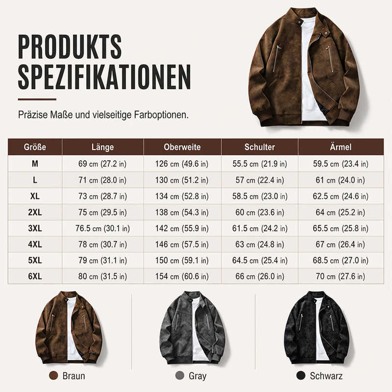 📢📢50%Rabatt!!!🎉✨Herren Retro Bomberjacke mit Stehkragen