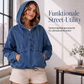 📢📢50%Rabatt!!!🎉✨Legere Jeans-Kapuzenjacke mit Knopfleiste für Damen