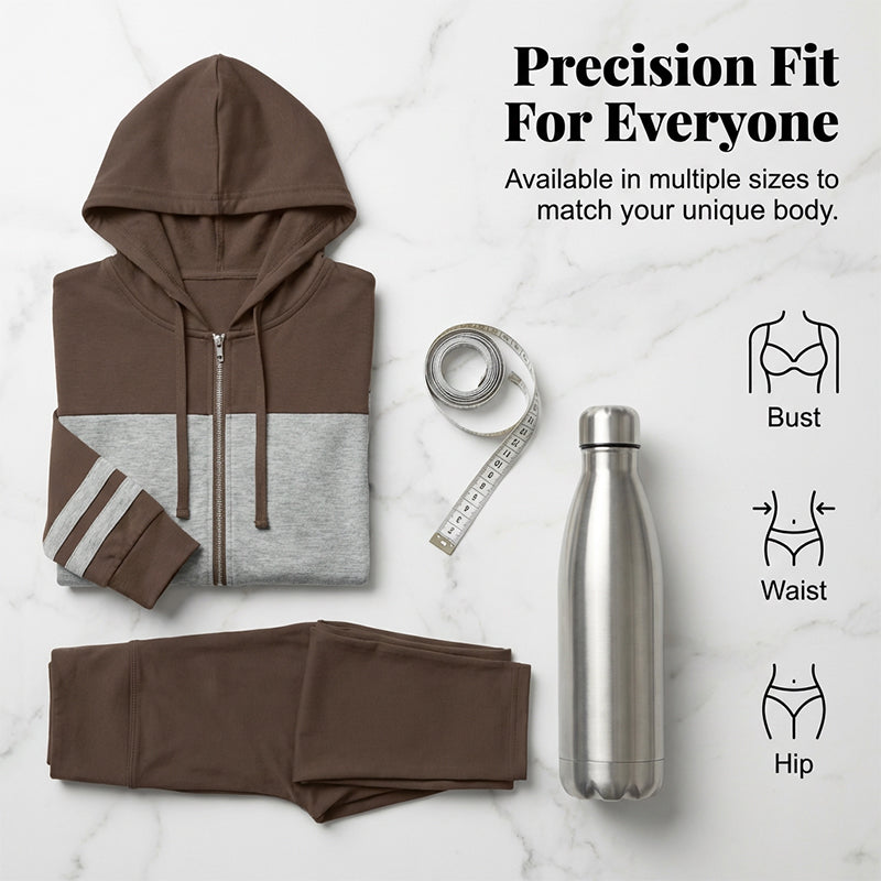 📢📢50%Rabatt!!!🎉✨2-teiliges Set aus Kapuzenpullover mit Reißverschluss und Leggings für Damen