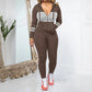 📢📢50%Rabatt!!!🎉✨2-teiliges Set aus Kapuzenpullover mit Reißverschluss und Leggings für Damen