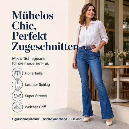 📢📢50%Rabatt!!!🎉✨Damen Schlagjeans mit hohem elastischem Bund