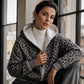 🔥Beliebtes Produkt ！✨Damen Hoodie mit Reißverschluss und Leopardenmuster