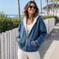 🔥Beliebtes Produkt ！✨Damen Hoodie mit Reißverschluss und Leopardenmuster