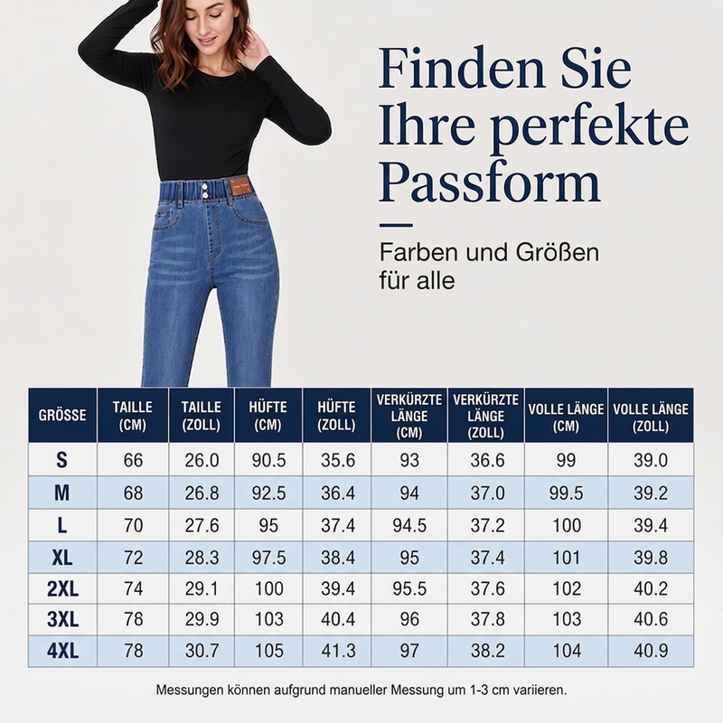 📢📢50%Rabatt!!!🎉✨Damen Schlagjeans mit hohem elastischem Bund