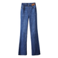 📢📢50%Rabatt!!!🎉✨Damen Schlagjeans mit hohem elastischem Bund