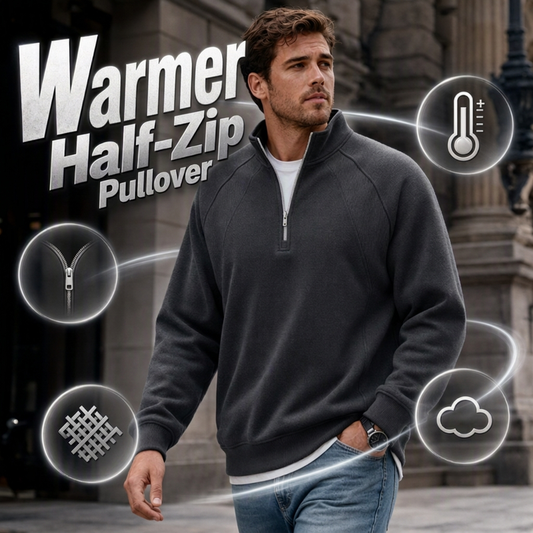 🔥Beliebtes Produkt ！✨Warmes lässiges Halb-Reißverschluss-Sweatshirt für Herren