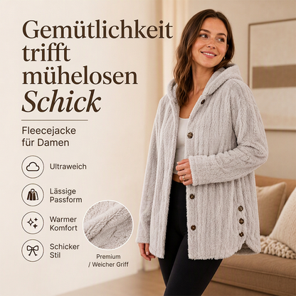 📢📢50%Rabatt!!!🎉✨Locker sitzende Plüschjacke mit Kapuze für Damen