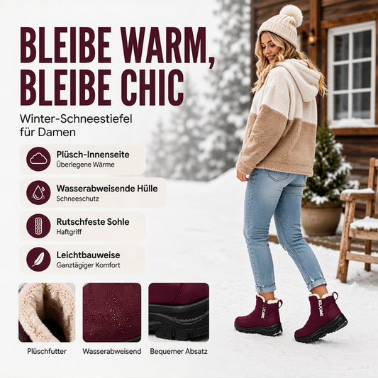 📢📢50%Rabatt!!!🎉✨Wasserdichte, rutschfeste Schneestiefel für Damen
