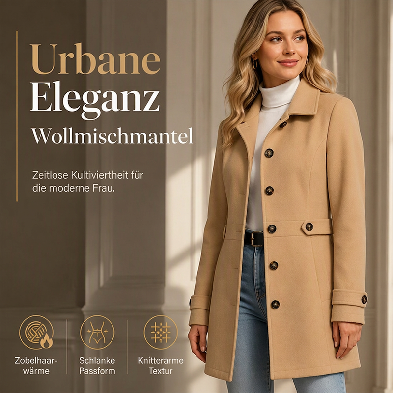 🌟 Der Look, den alle suchen – bei uns 50% günstiger! Elegante taillierte Damen-Mantel mit Knopfleiste