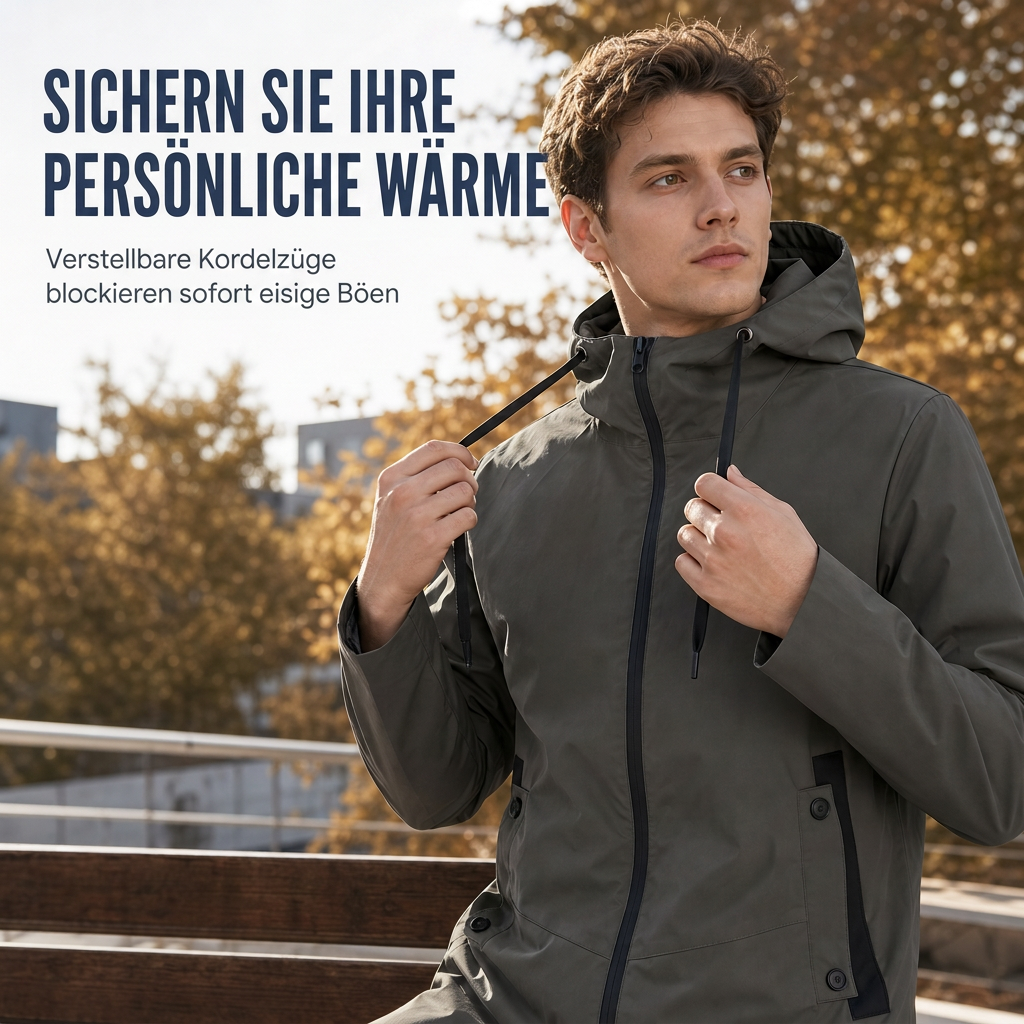 📢📢50%Rabatt!!!🎉✨Schlanke taillierte Windjacke mit Kapuze für Herren
