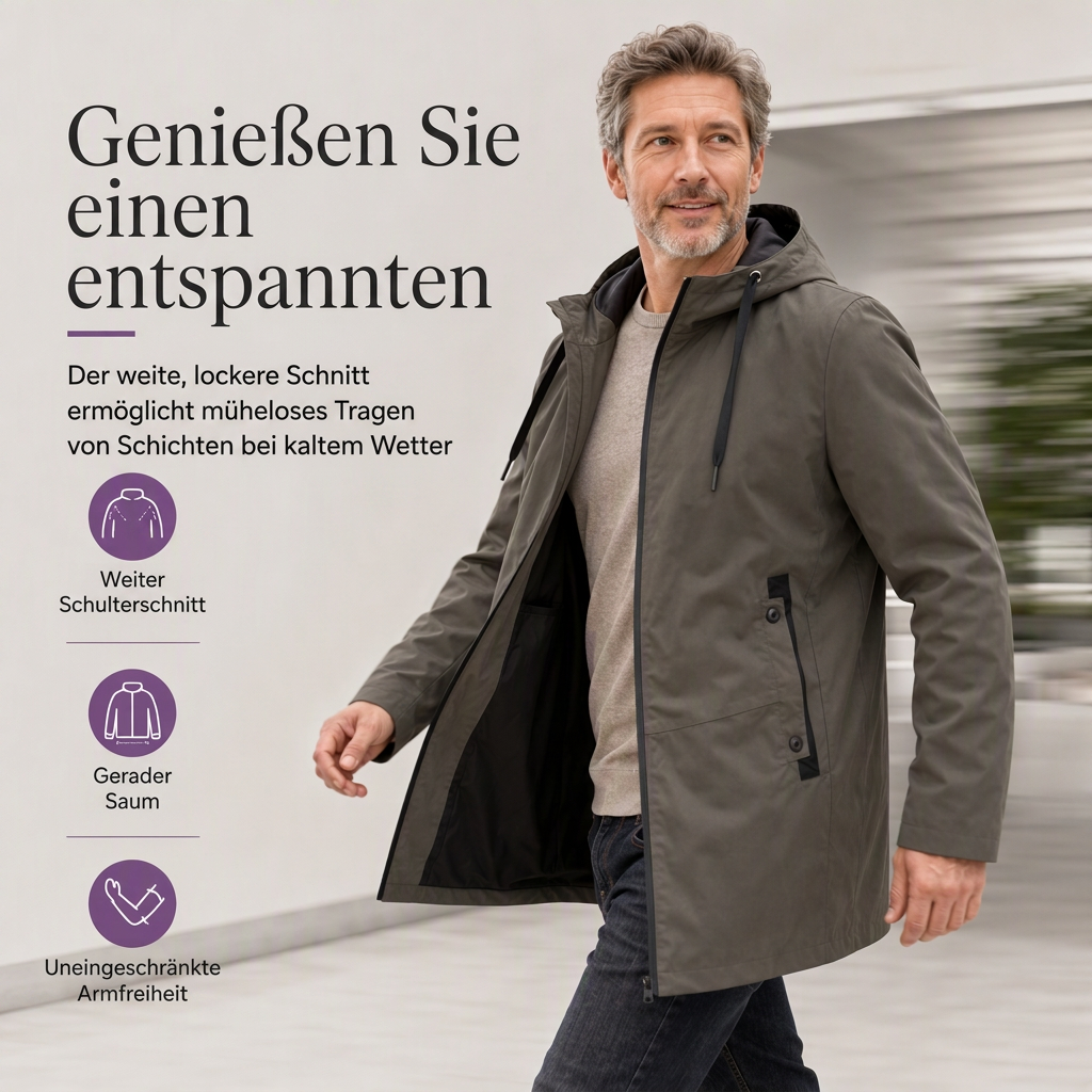 📢📢50%Rabatt!!!🎉✨Schlanke taillierte Windjacke mit Kapuze für Herren