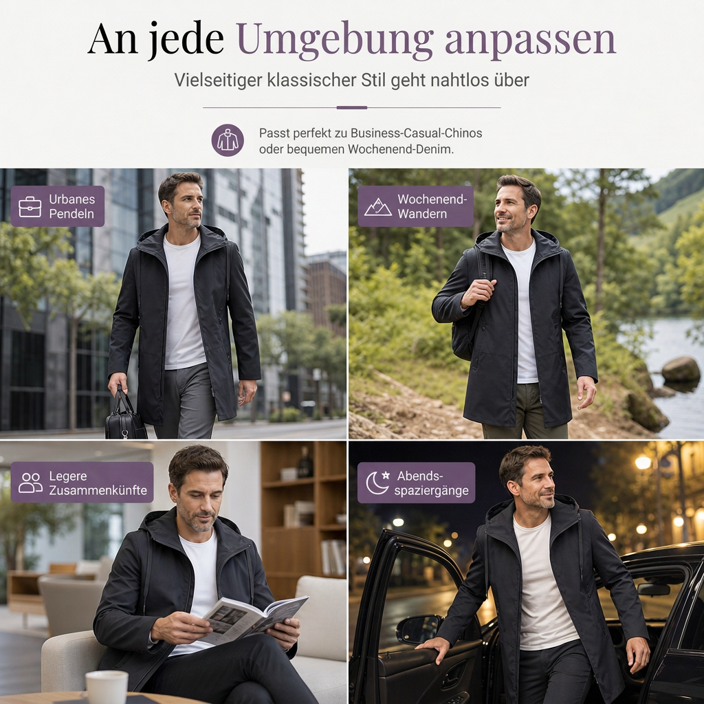 📢📢50%Rabatt!!!🎉✨Schlanke taillierte Windjacke mit Kapuze für Herren
